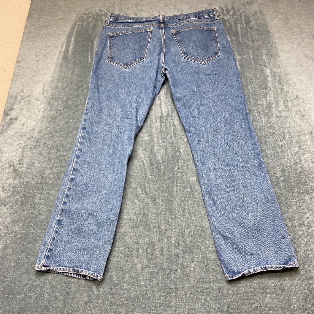 City Streets Jeans Mens 36x32 Blue Denim Cotton Non Stretch Everyday Wear Cozy